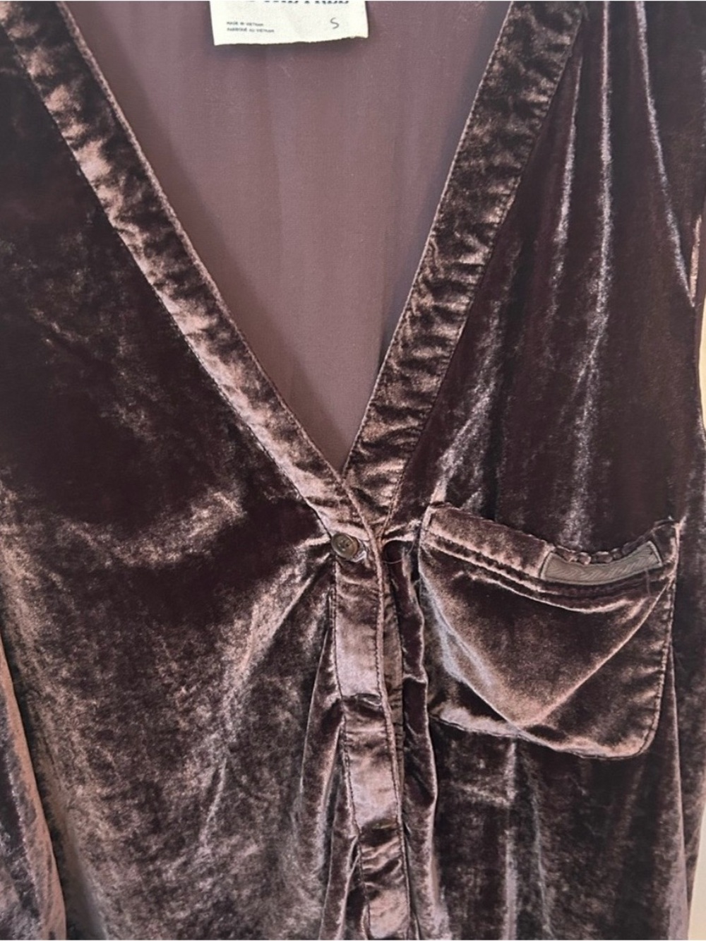 Free people Velvet Button-Front Vest - Picture 2 of 2